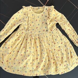 Mothercare Charming Yellow Floral Kids Dress 2-3 years